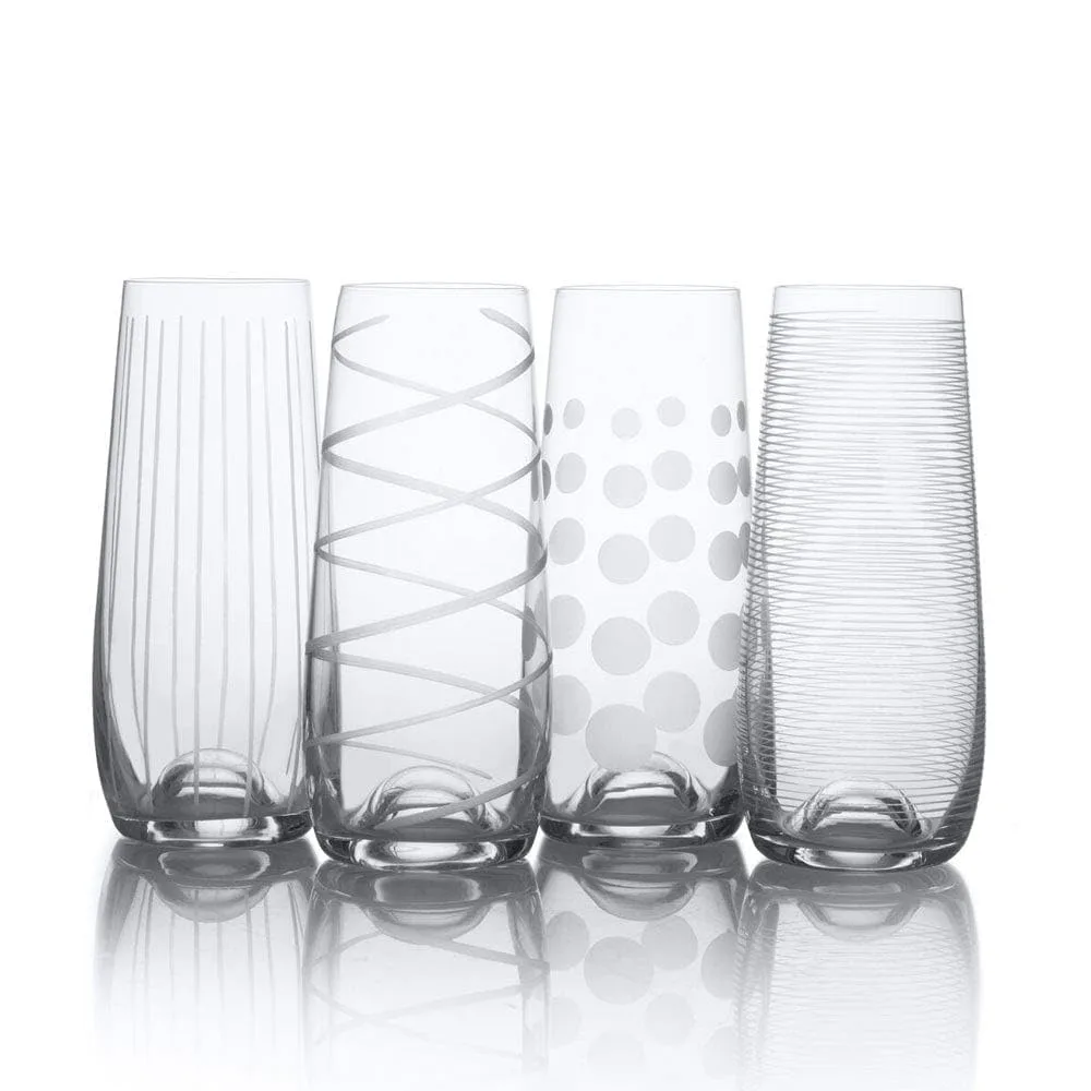 Mikasa Swirl champagne flute set